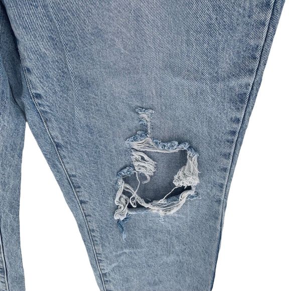 Pacsun Jeans Womens 32 Mom Jean High Rise Ripped Distressed Blue Denim - Picture 6 of 10